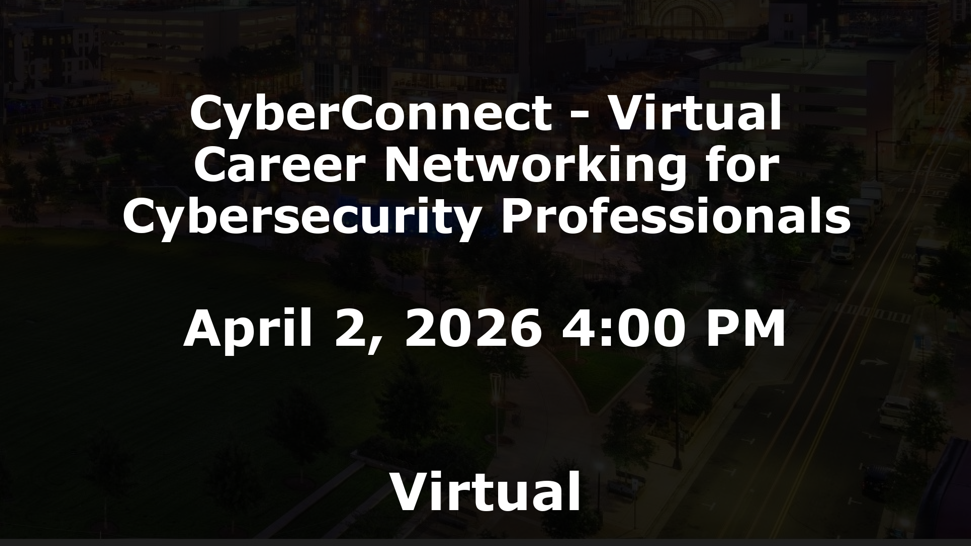CyberConnect - Virtual Career Networking for Cybersecurity Professionals event image